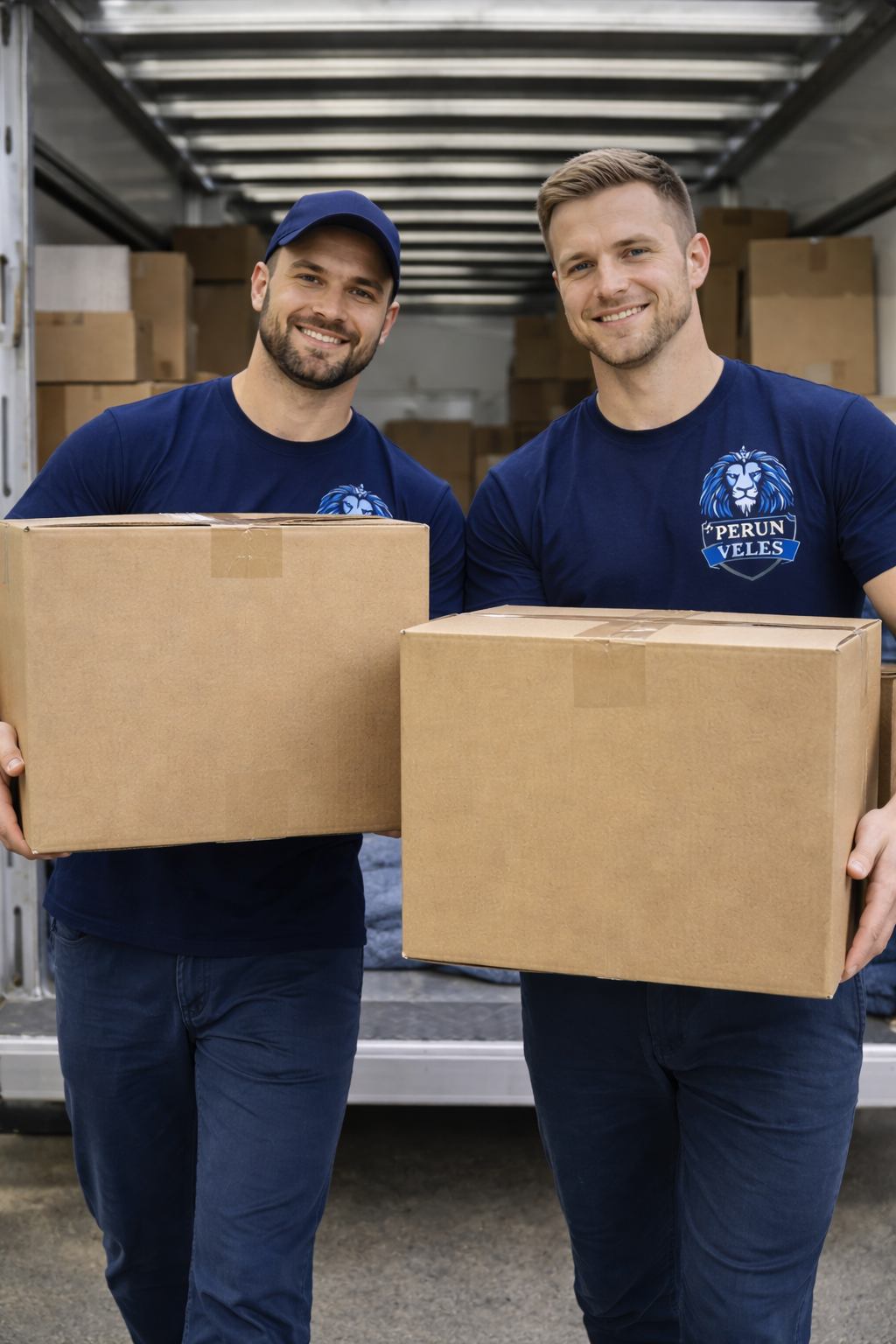 Moving truck and crew preparing for a long distance move